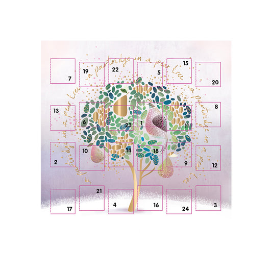 Partridge in a Pear Tree Ling Advent Card 159 x 159 mm