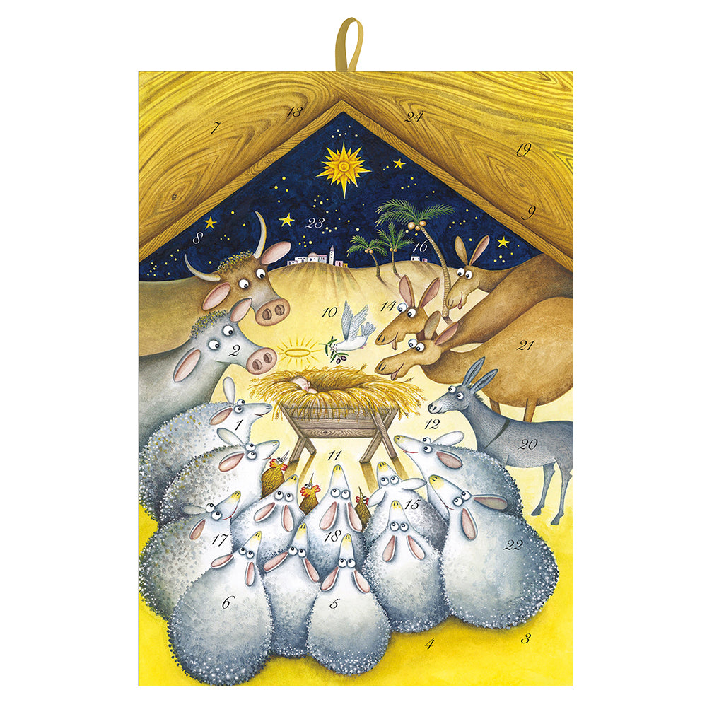 Nativity with Animals by Clare Mackie Caspari Advent Calendar 21 x 30cm
A4