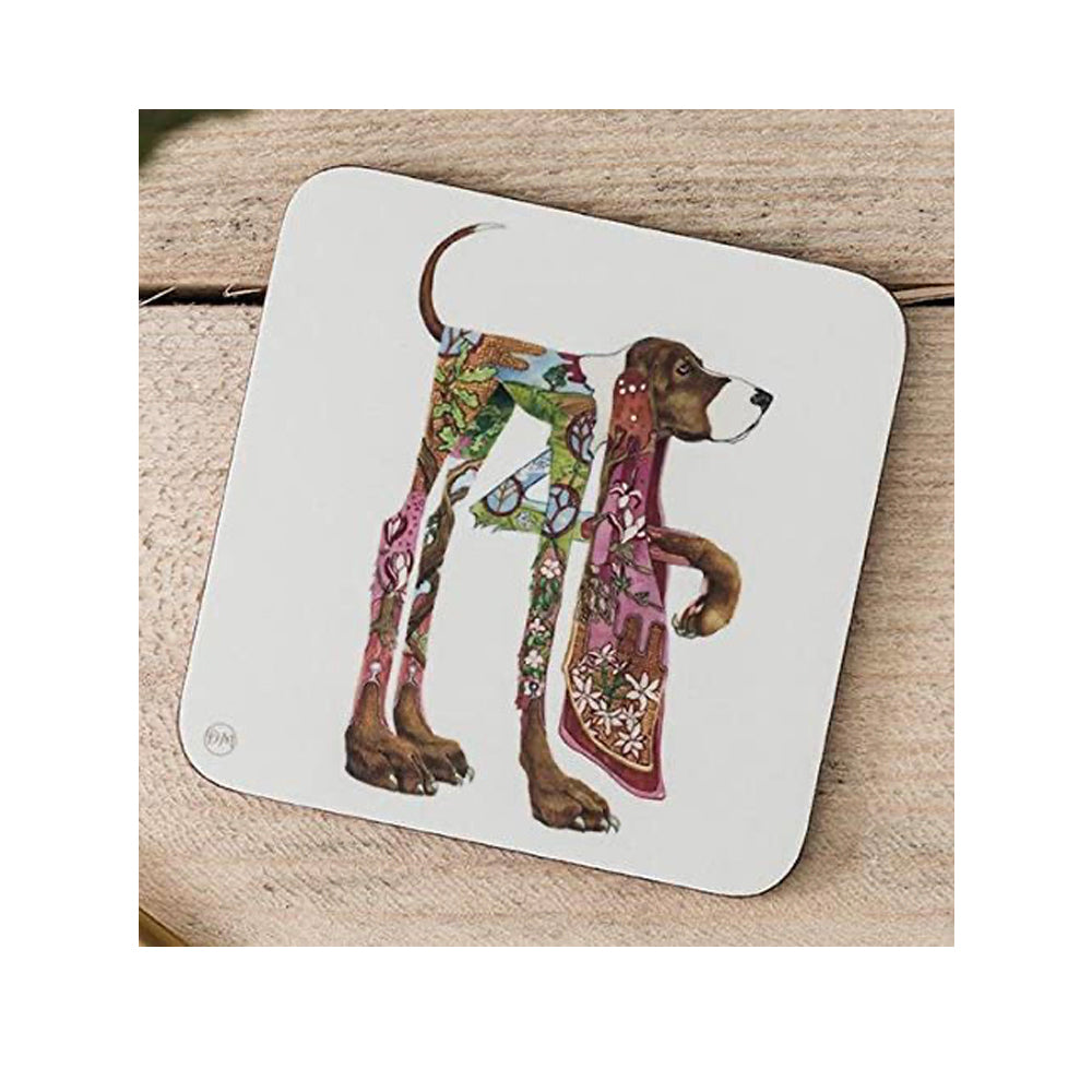 Hound Drinks Coaster by Daniel Mackie 95mm x 95 mm