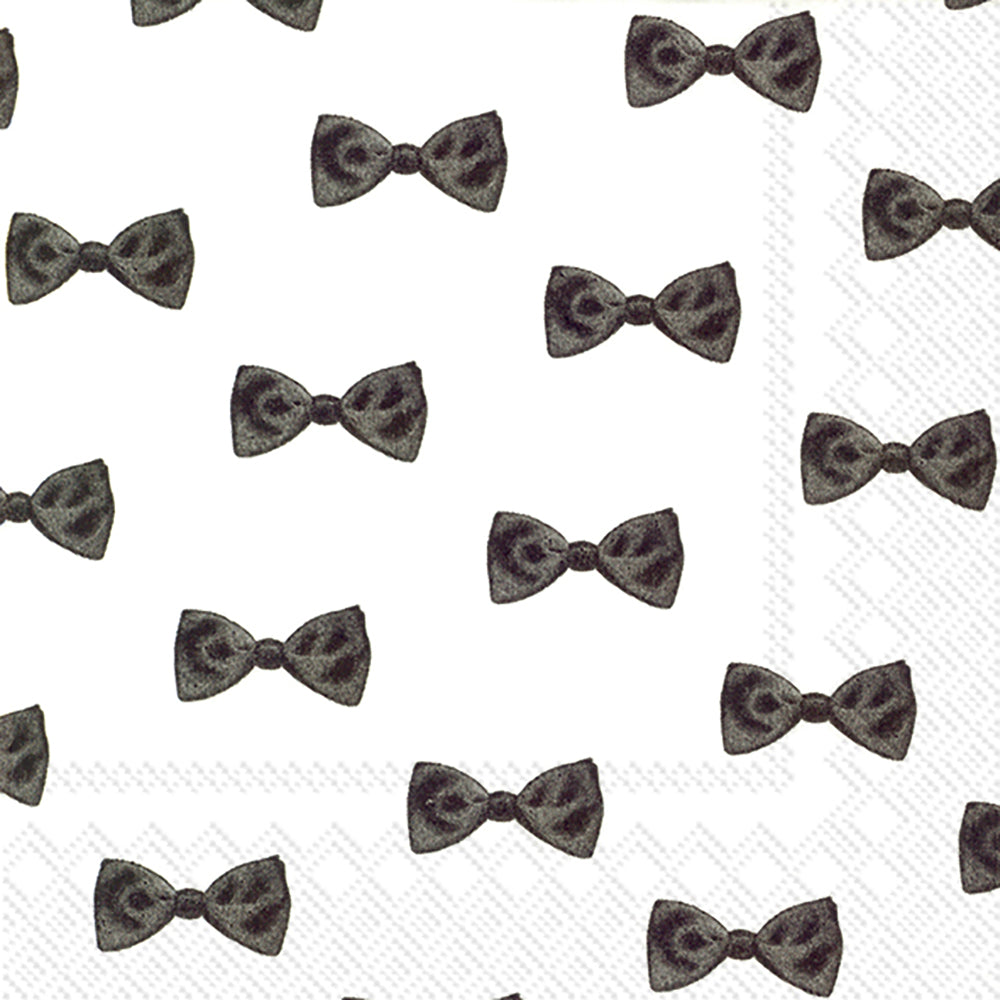 HE'S MY DARLING Bowties Wedding IHR Paper Cocktail Napkins 25 cm square 3 ply 20 pack
