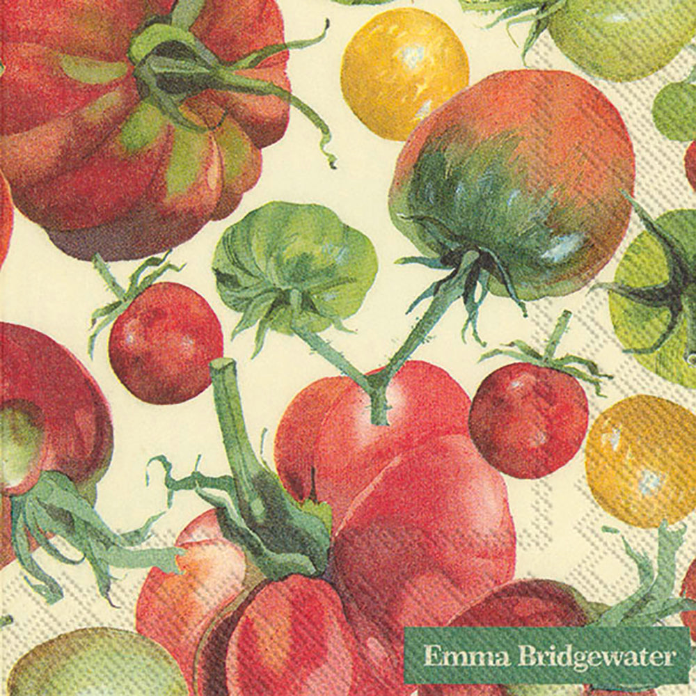 Emma Bridgewater TOMATOES cocktail Napkins 25 cm square 3 ply 20 pack