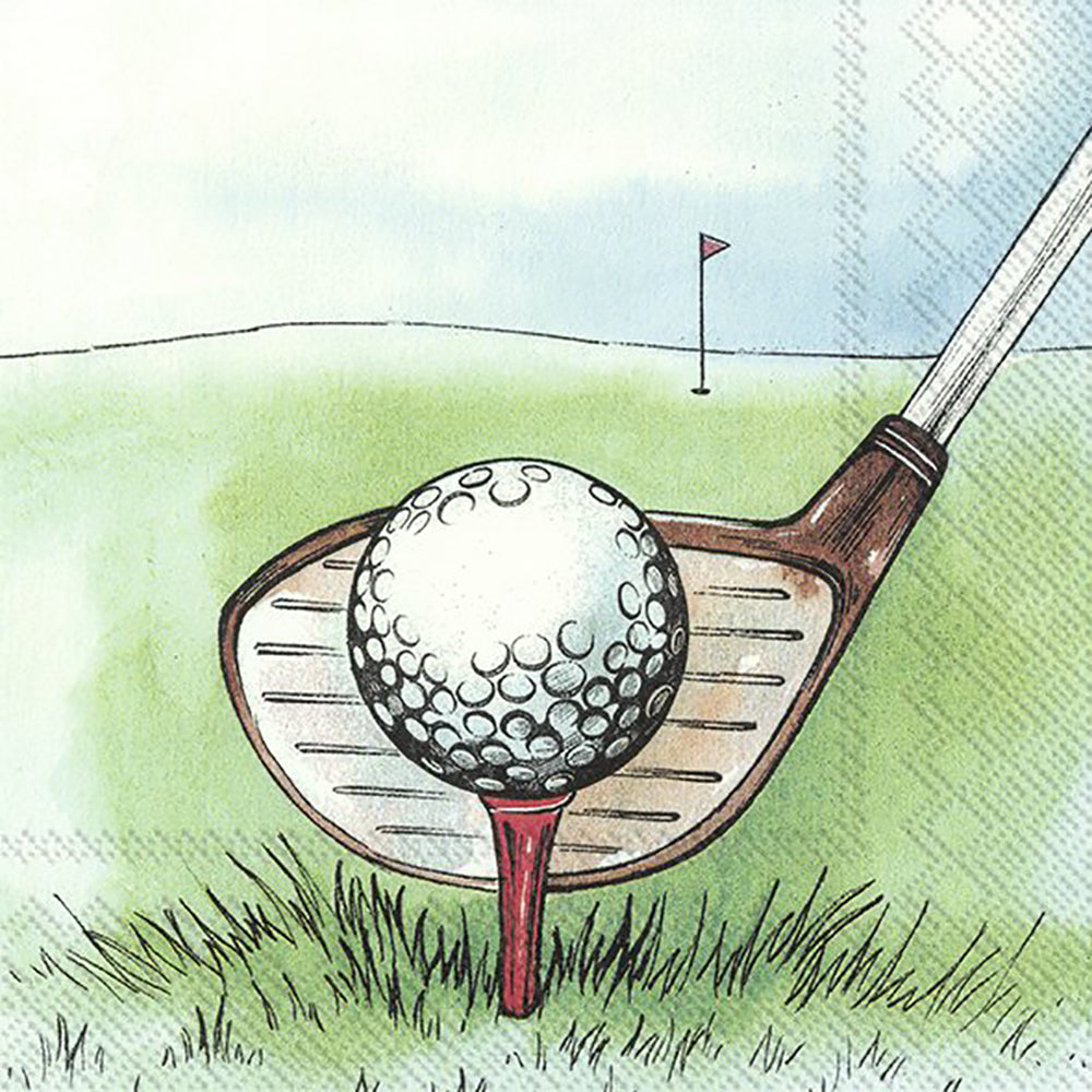 I love Golf IHR Paper Cocktail Napkins 25 cm square 3 ply 20 pack