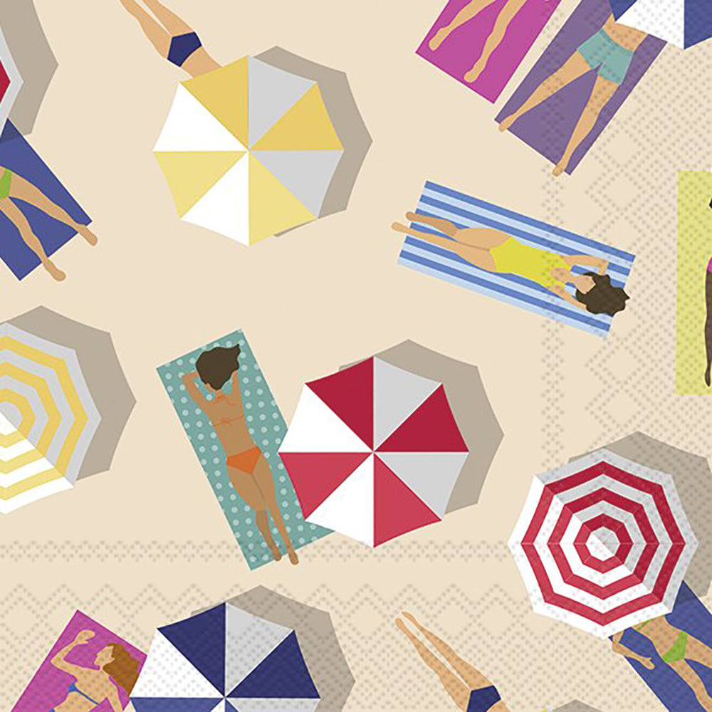 PARASOL cream IHR Paper Cocktail Napkins 25 cm square 3 ply 20 pack