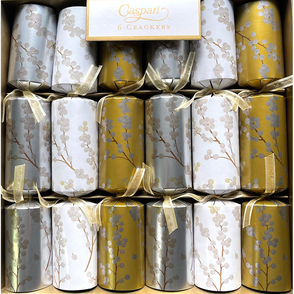 Caspari Berry Branches by Karen Fjord Kjaersgaard 12 inch traditional crackers x 6