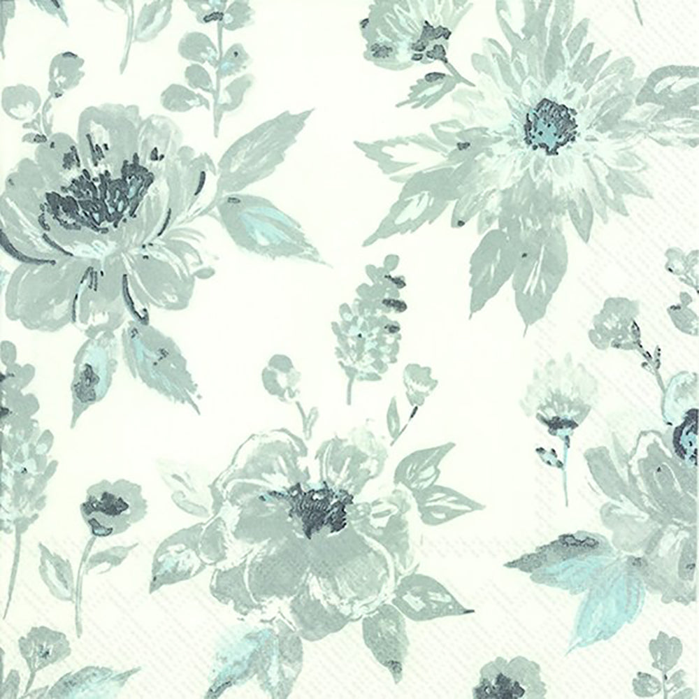 Lauren White Silver IHR Paper Dinner Napkins 40 cm square 3 ply 20 pack