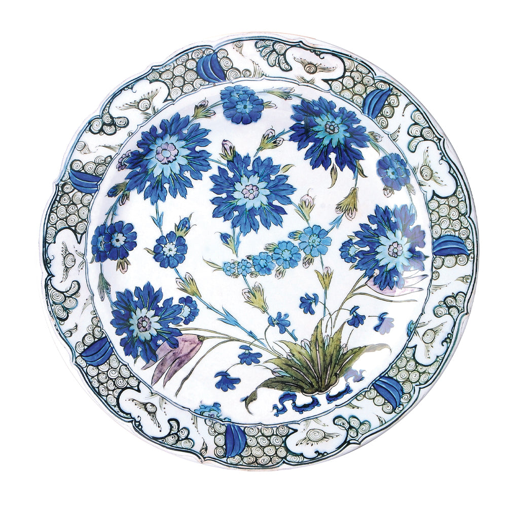 Isnik Flowers Tin Plate