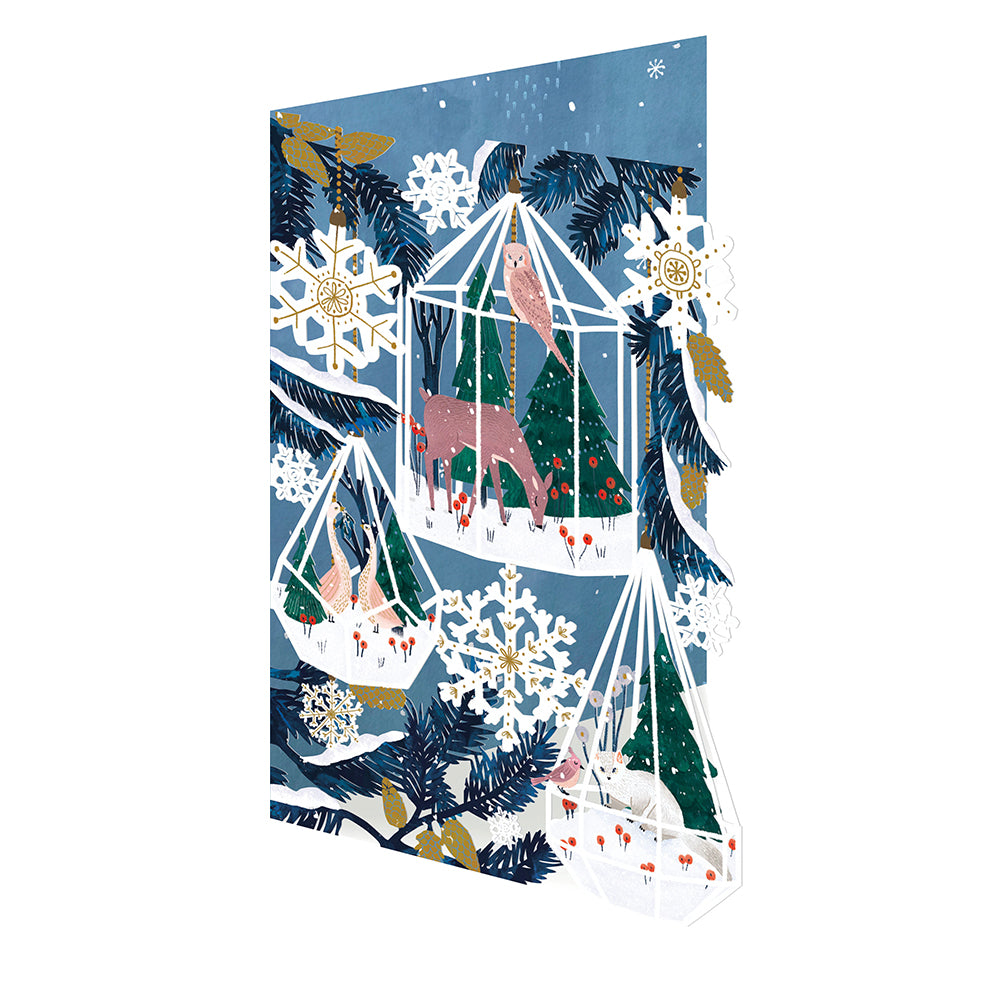 Terraniums Winter Garden Laser Cut Christmas Card 5pk 170x120 mm Roger la Borde