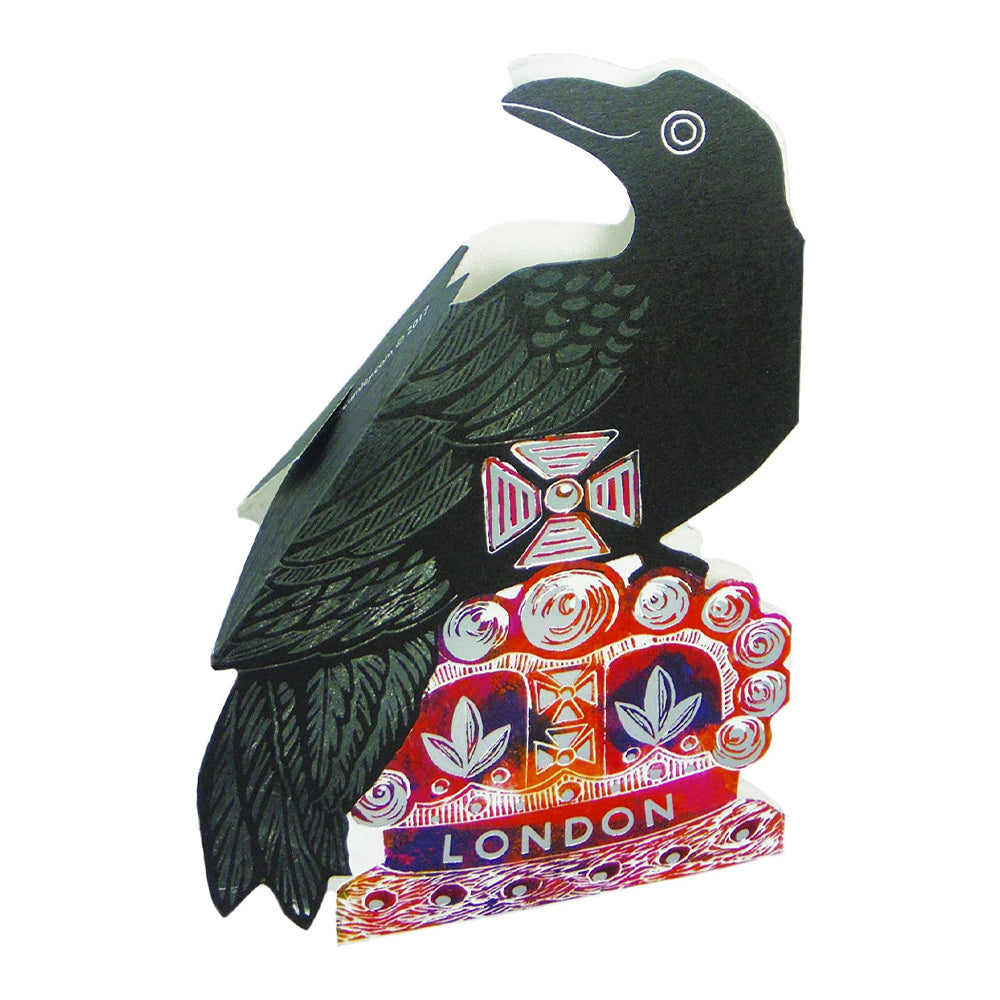 Crown Jewels 3D Sculptural Judy Lumley Greetings Card from Lino Cut Designs with envelope