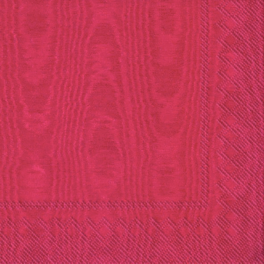 MOIREE Red Patterned IHR Paper Lunch Napkins 33 cm sq 3 ply 20 pack