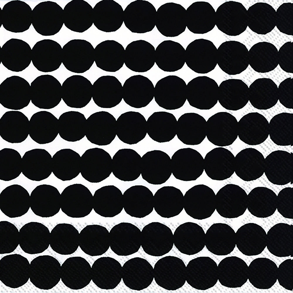 Marimekko RÄSYMATTO black Dots IHR Paper Lunch Napkins 33 cm sq 3 ply 20 pack
