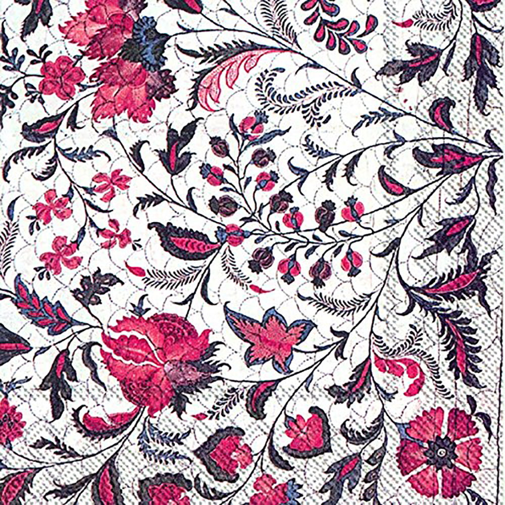 Bed Cover Coat of Arms Red FLoral IHR Paper Lunch Napkins 33 cm sq 3 ply 20 pack