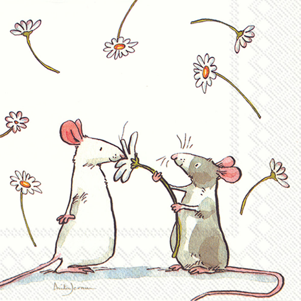 A DAISY FOR YOU Mouse and Daisy IHR Paper Lunch Napkins 33 cm sq 3 ply 20 pack