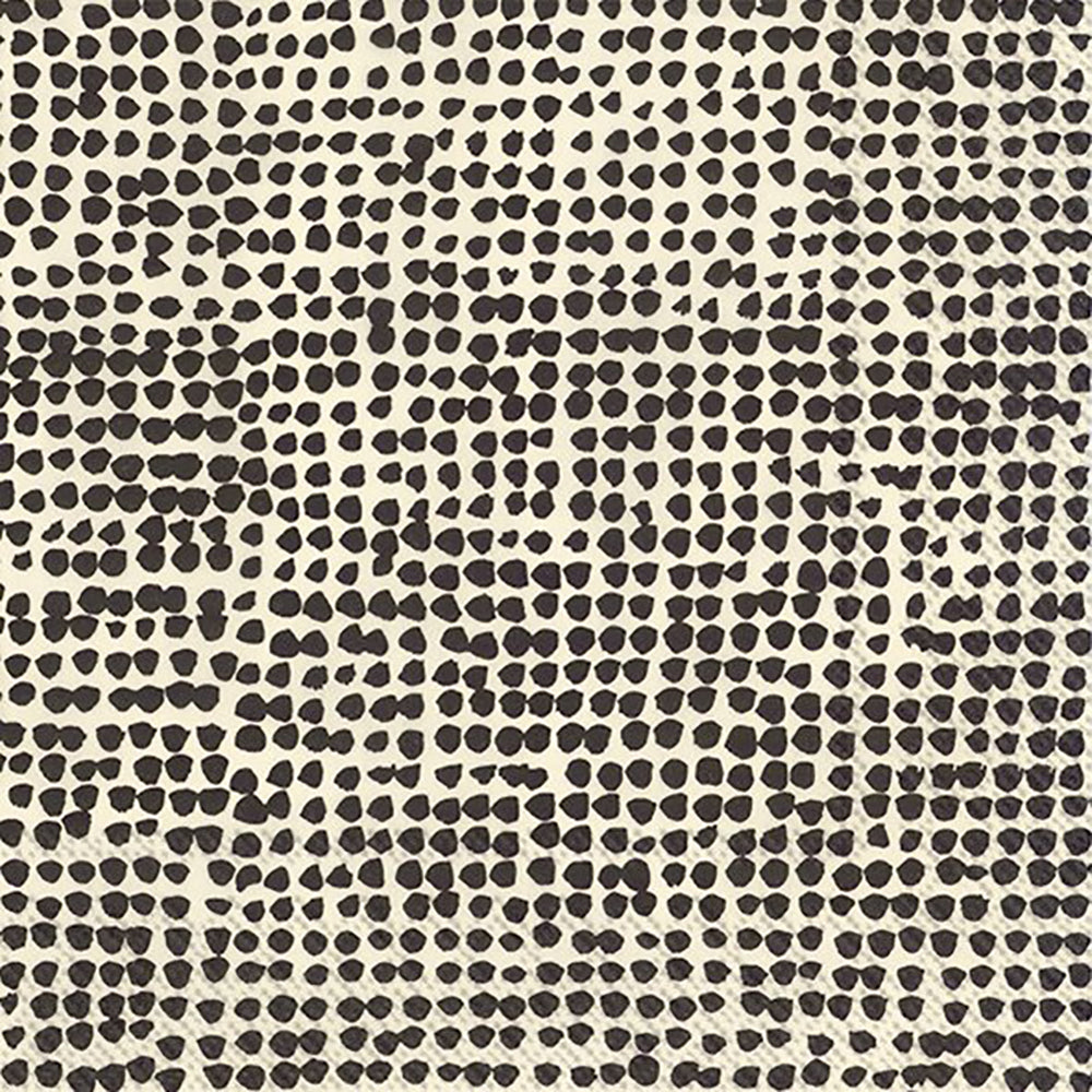 Marimekko ORKANEN linen black IHR Paper Lunch Napkins 33 cm sq 3 ply 20 pack