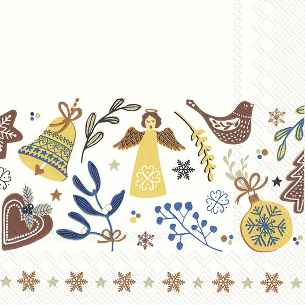 LITTLE CHRIST CHILD White Brown Christmas IHR Paper Lunch Napkins 33 cm sq 3 ply 20 pack