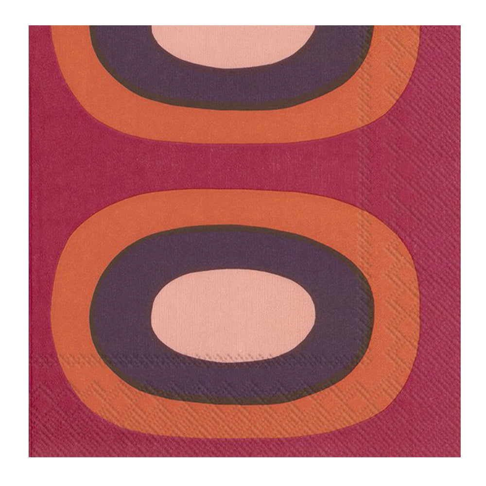 Marimekko Melooni Bordeaux IHR Paper Lunch Napkins 33 cm sq 3 ply 20 pack