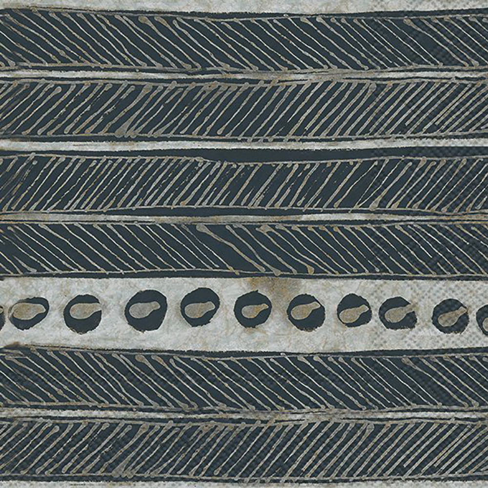 Marimekko TARA linen petrol stripe IHR Paper Lunch Napkins 33 cm sq 3 ply 20 pack