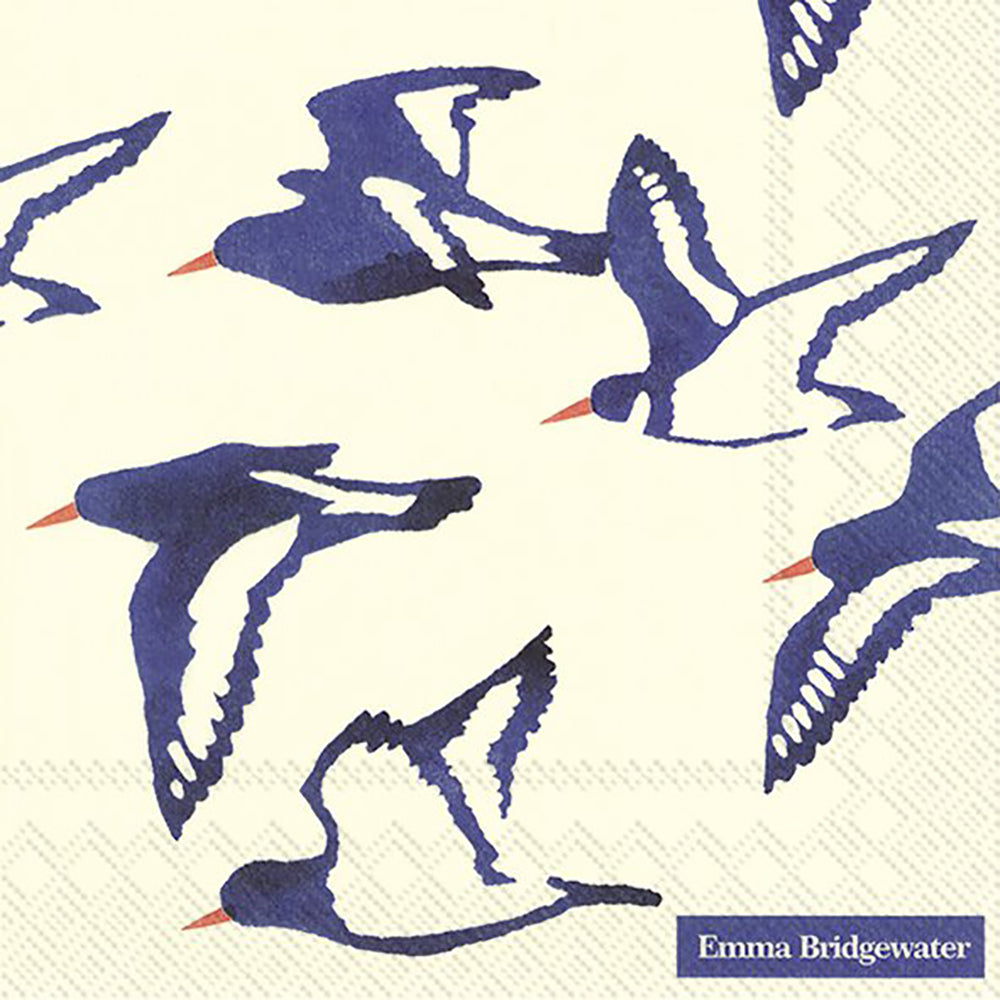 Emma Bridgewater OYSTER CATCHERS cream IHR Paper Lunch Napkins 33 cm sq 3 ply 20 pack