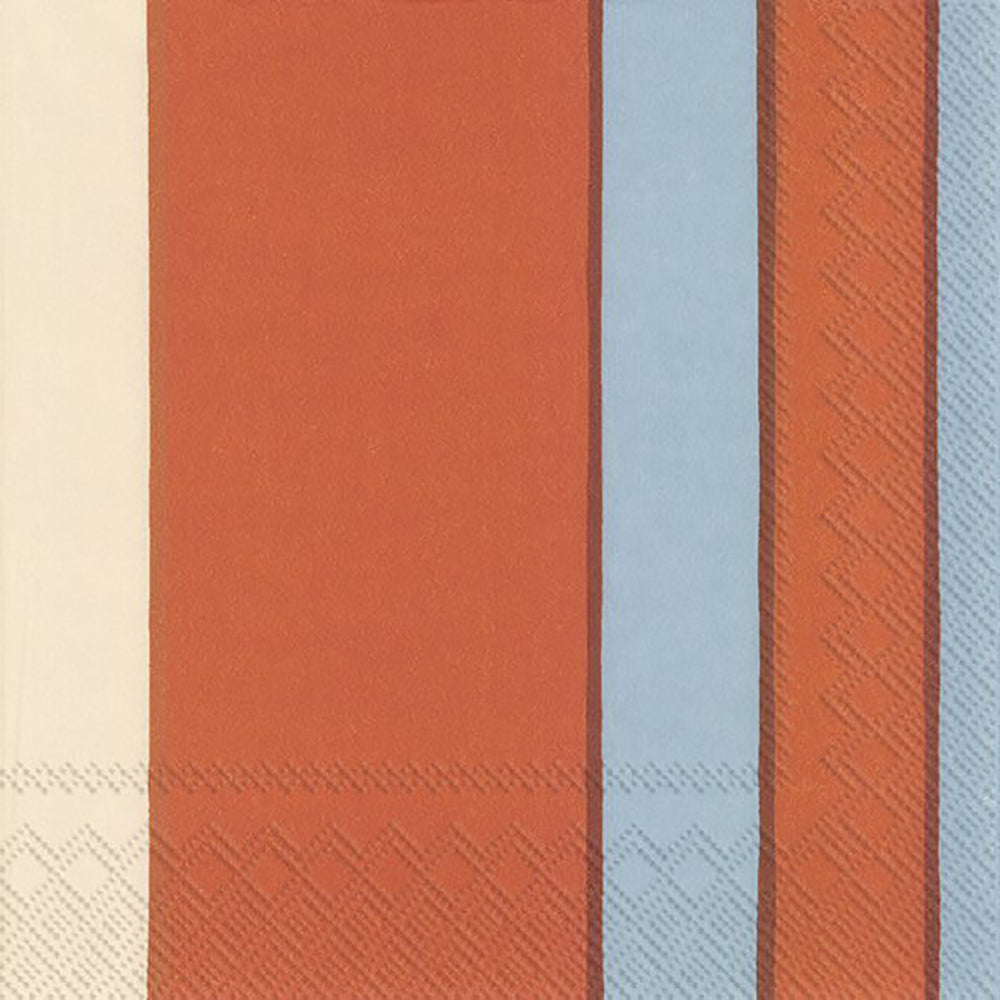 Marimekko RALLI red stripe IHR Paper Lunch Napkins 33 cm sq 3 ply 20 pack