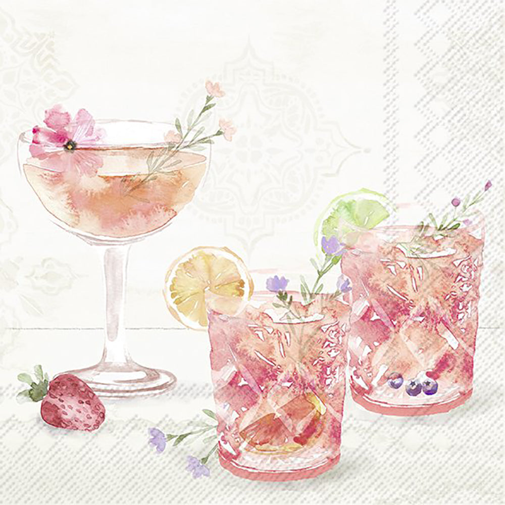 APÉRITIF Cream Cocktails IHR Paper Lunch Napkins 33 cm sq 3 ply 20 pack