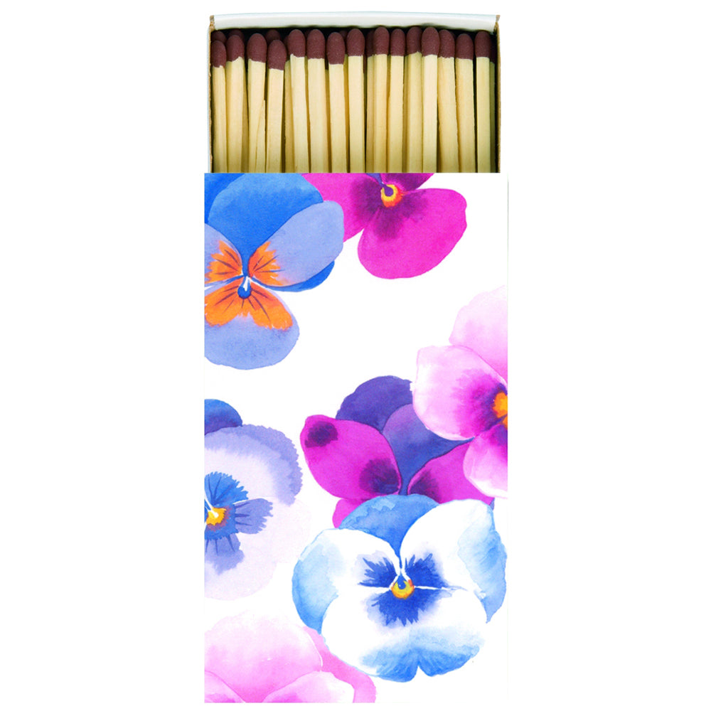 SWARM OF PANSIES Floral Long Extra Long Matches
