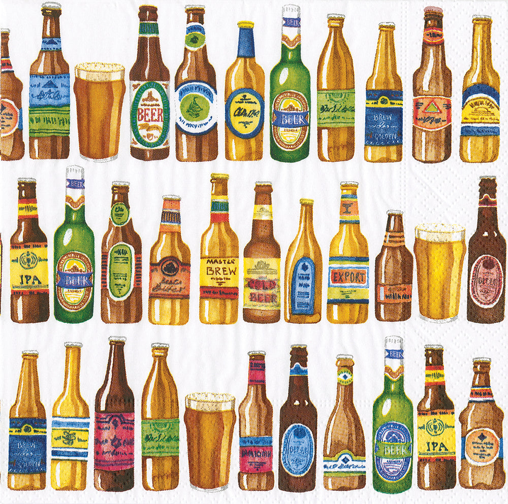 99 Bottles Wine Caspari Paper Lunch Napkins 33 cm sq 3 ply 20 pack