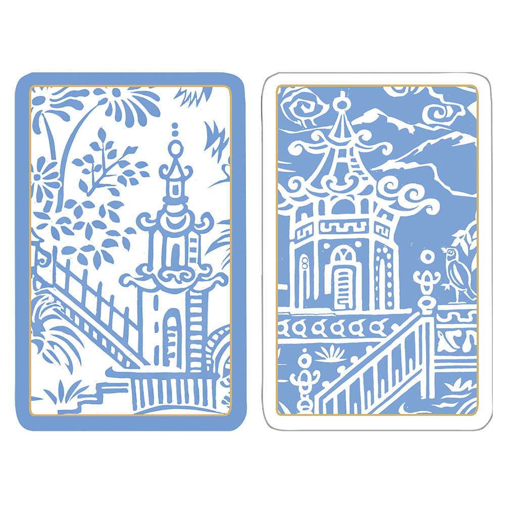 Caspari Playing Cards - Pagoda Toile