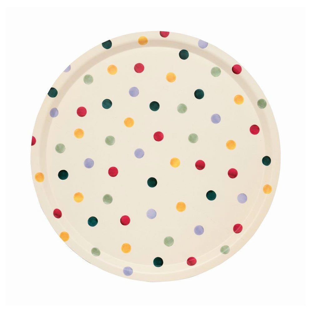 Emma Bridgewater Polka Dot Round Birch Tray 380 (d) mm