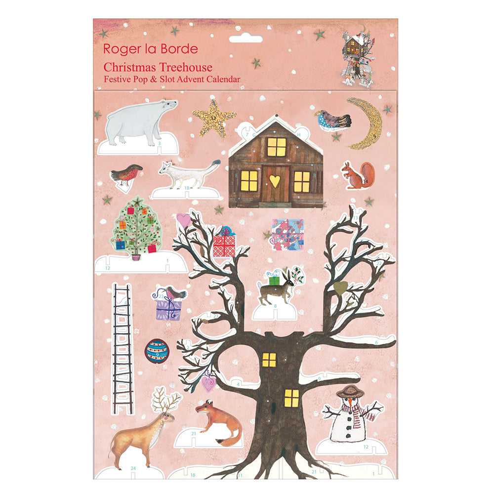 Christmas Treehouse Pink Pop and Slot Roger la Borde 3D Advent Calendar