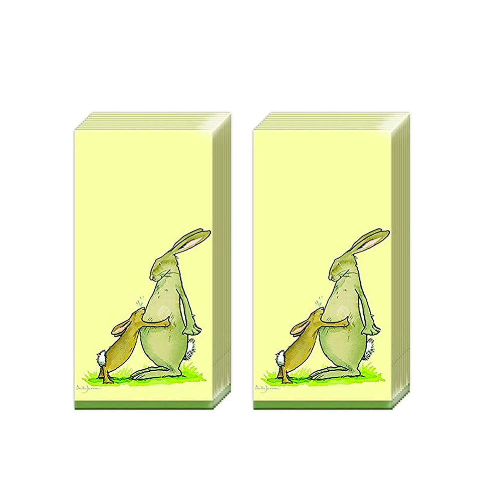 You are The Best Guess How Much I Love You Hare IHR Paper Pocket Tissues - 2 packs of 10 tissues 21 cm square