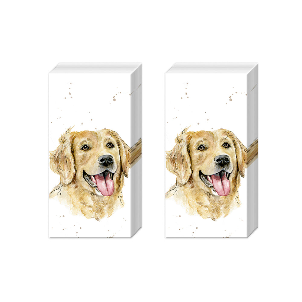 Copy of FARMFRIENDS Dog IHR Paper Pocket Tissues - 2 packs of 10 tissues 21 cm square