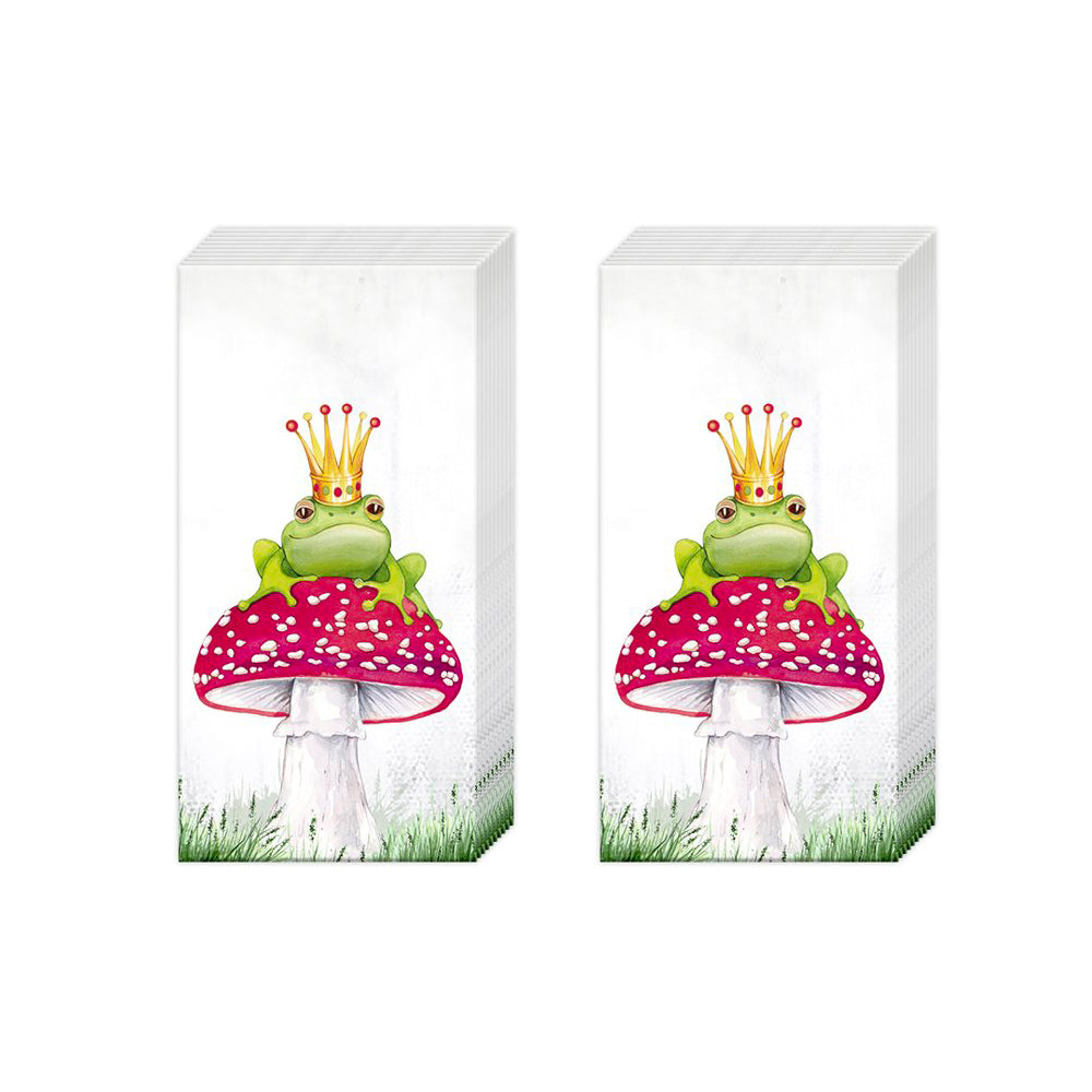 LUCKY FROG IHR Paper Pocket Tissues - 2 packs of 10 tissues 21 cm square
