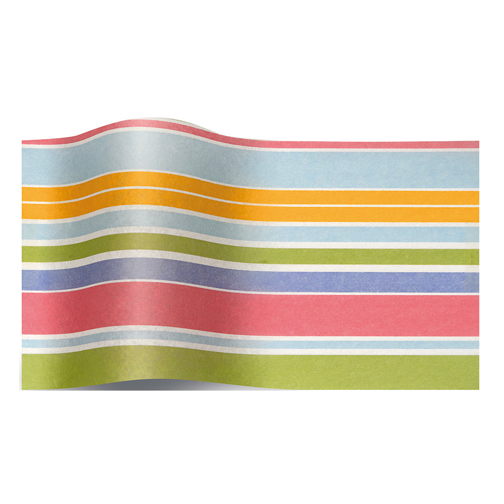 Island Stripe Multicoloured Tissue Paper 5 Sheets of 20 x 30" Satinwrap Tissue Wrapping Paper