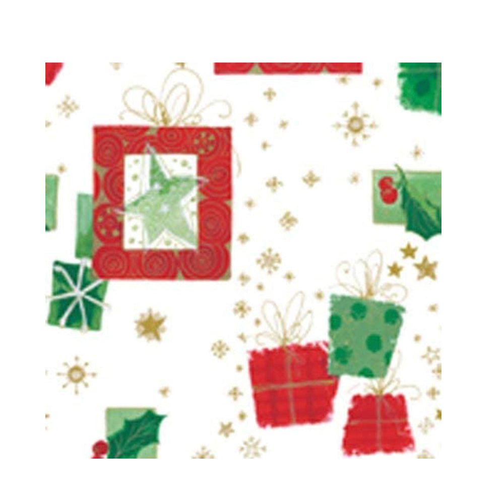 Modern Christmas Tissue Paper 5 Sheets of 20 x 30" Satinwrap Tissue Wrapping Paper