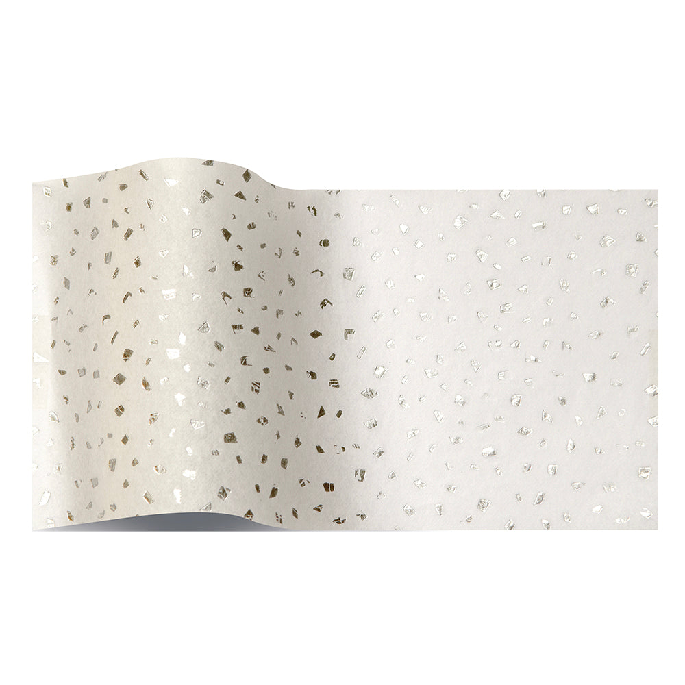 Silver on White Reflections Tissue Paper 5 Sheets of 20 x 30" Satinwrap Tissue Wrapping Paper