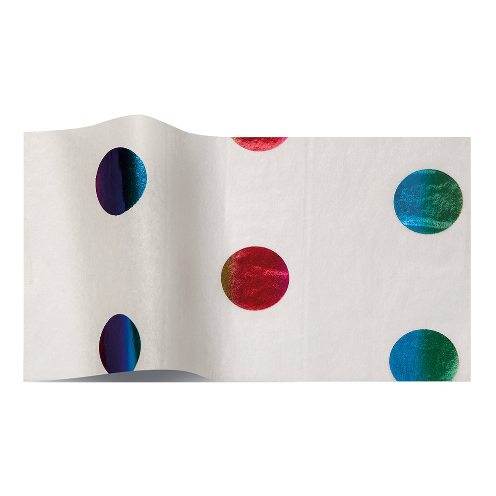 Hot Spots Rainbow Tissue Paper 5 Sheets of 20 x 30" Satinwrap Tissue Wrapping Paper