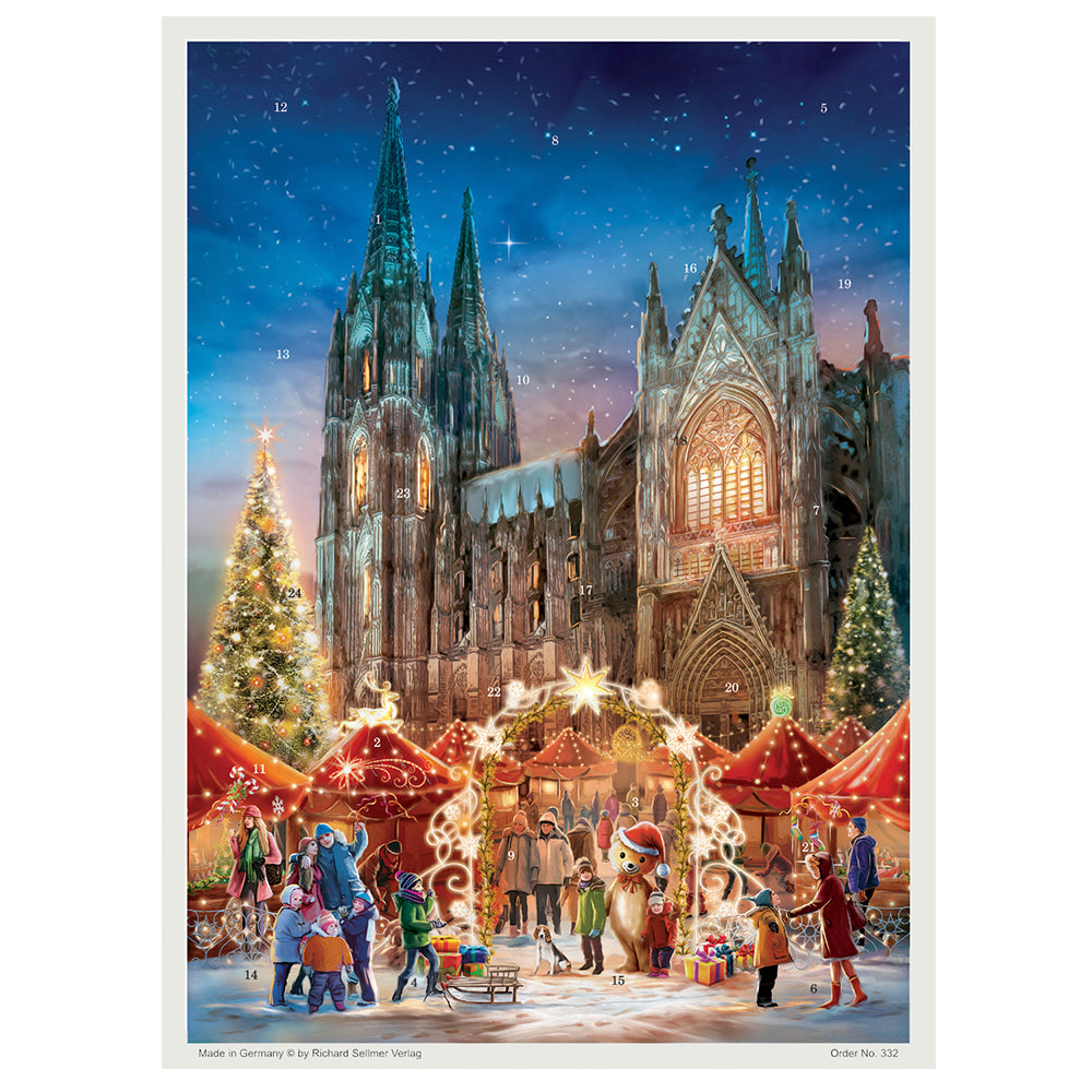 Koln Christmas Shop Fair Advent Calendar Limited Edition A3 297 x 420mm with glitter