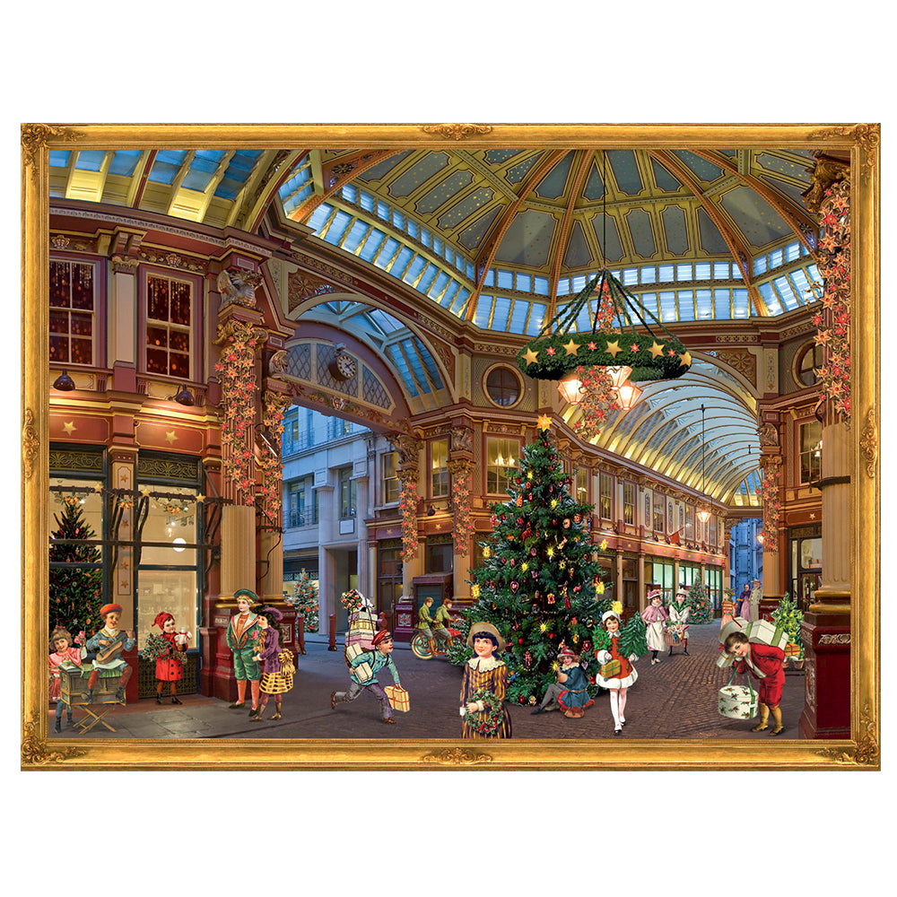 Richard Sellmer Verlag Victorian Shopping German Advent Calendar 265 x 355 mm with envelope and glitter