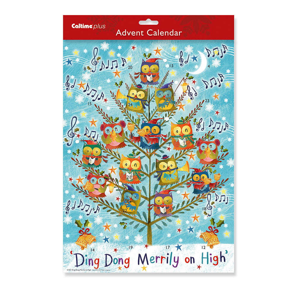 Ding Dong Merrily on High (with env) Caltime Advent Calendar 29 x 42 cm