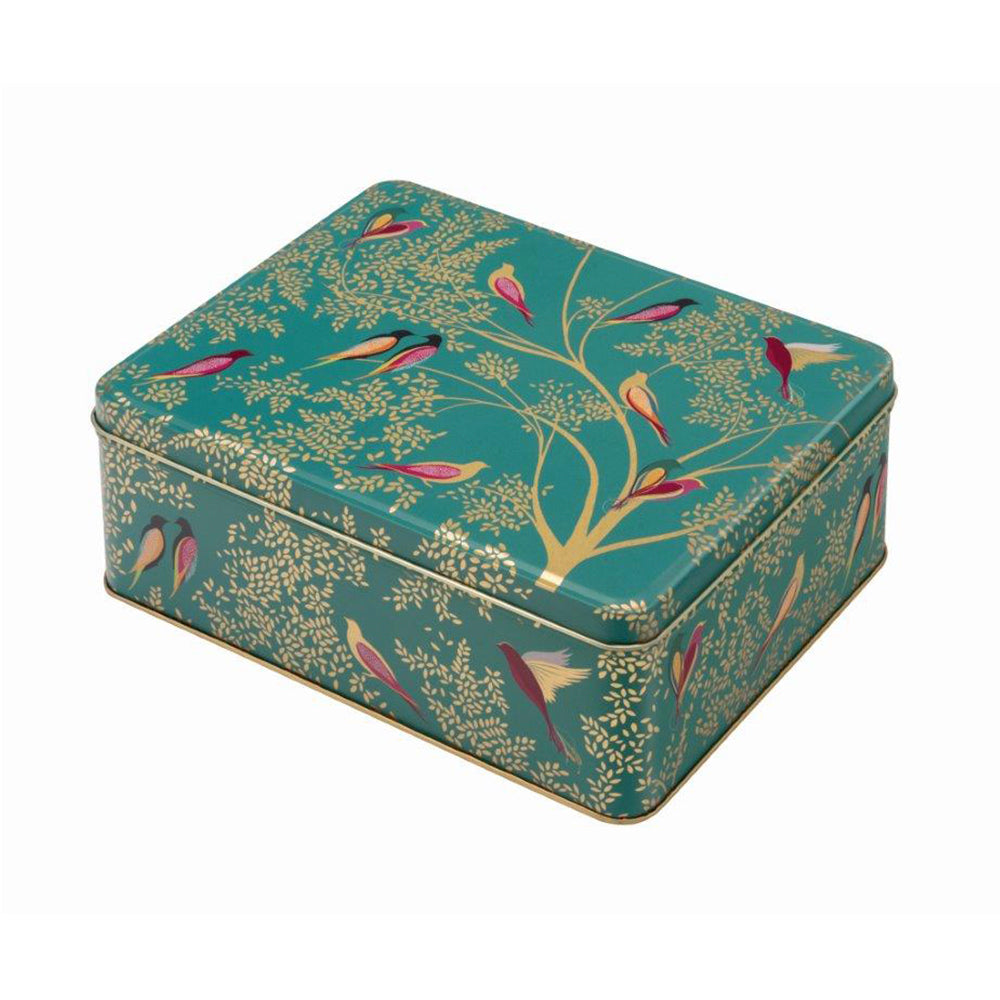 Sara Miller Birds Deep Rectangular Tin 195 x 154 x 75mm