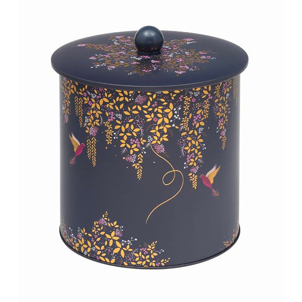 Sara Miller Chelsea Dark Blue Birds Biscuit Barrel 170 (d) x 173mm