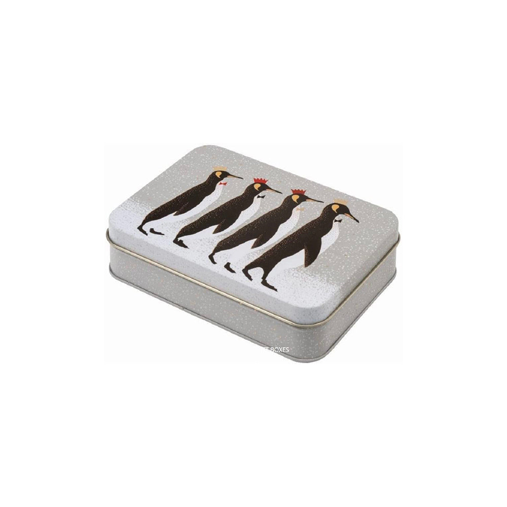 Sara Miller - Xmas Penguins small rect 142 x 100 x 37mm