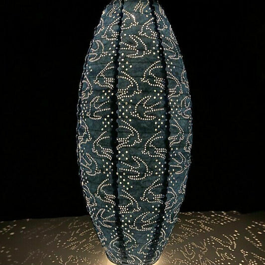 Solar Lantern - Long Oval Blue Birds 45cm