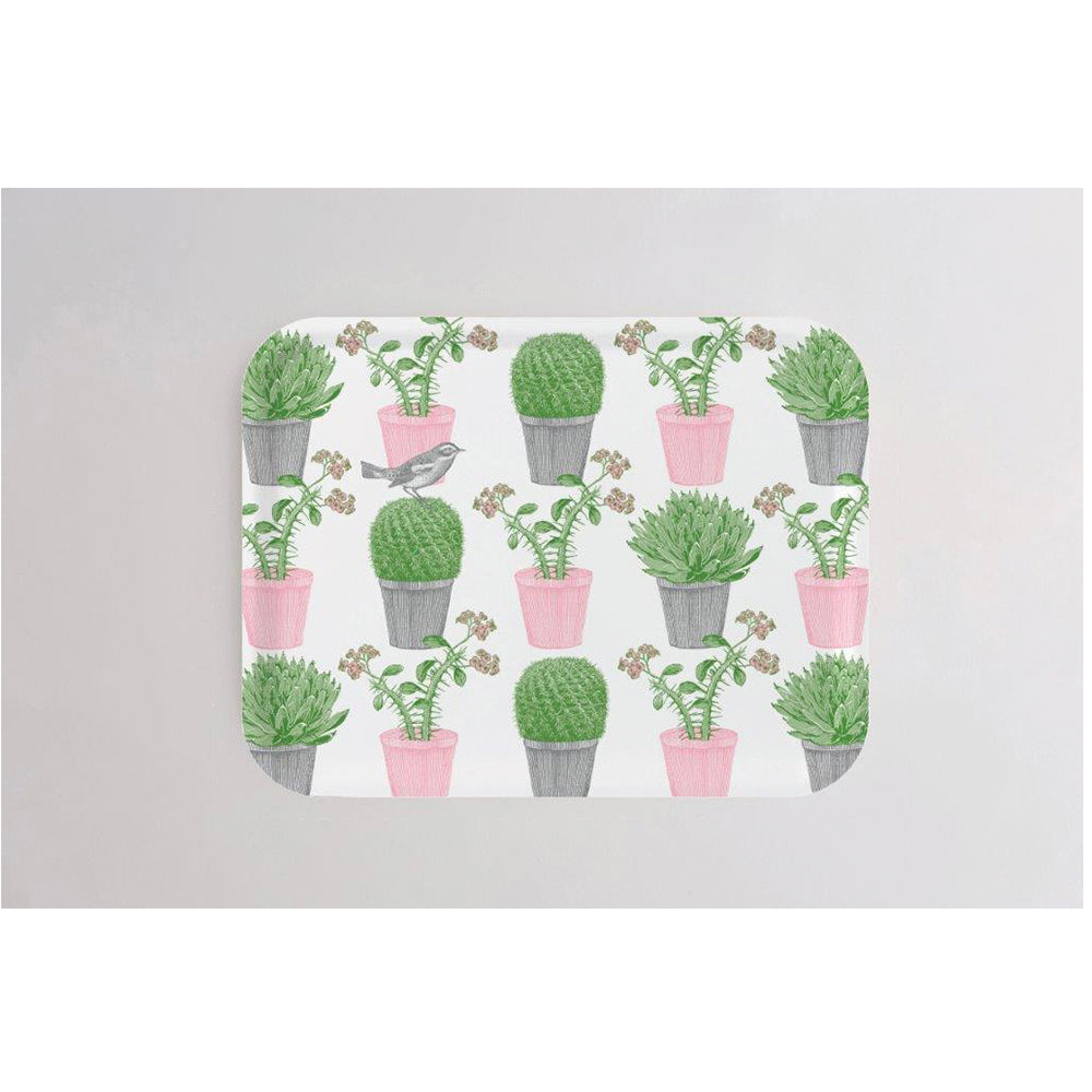 Thornback and Peel Cactus & Bird Large Birch Tray 430 x 330mm