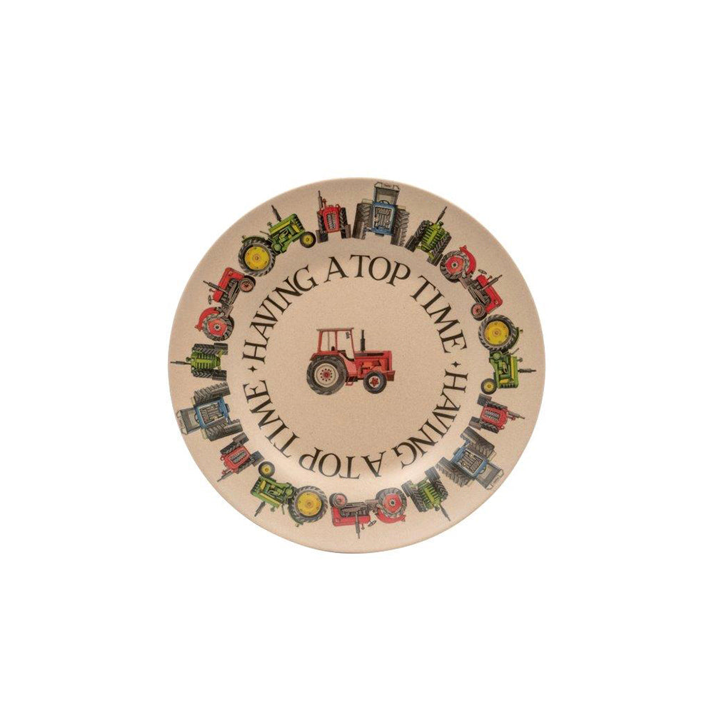 Emma Bridgewater Tractors Picnic Plate Rice Husk 255mm (d)
