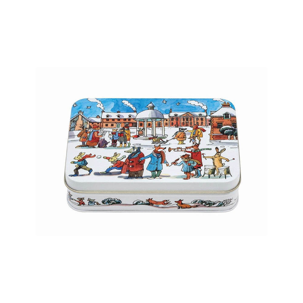 EMMA BRIDGEWATER WINTER SCENE SMALL RECTANGULAR TIN (142 x 101 x 37 mm)