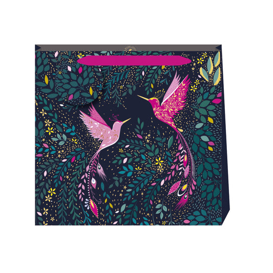 Sara Miller Hummingbird Paradise Small Luxury Paper Gift Bag, size: 130 x 130 x 70mm