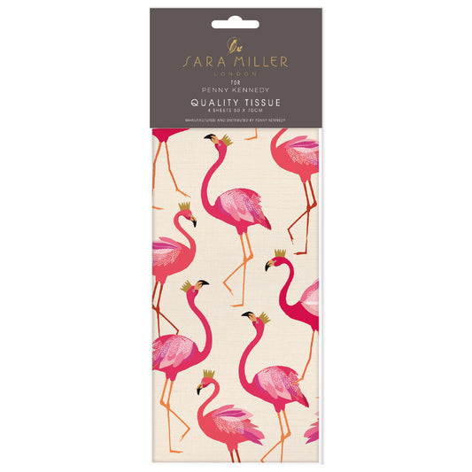 Sara Miller Flamingo Tissue Wrapping Paper 4 sheets 50 x 70 cm