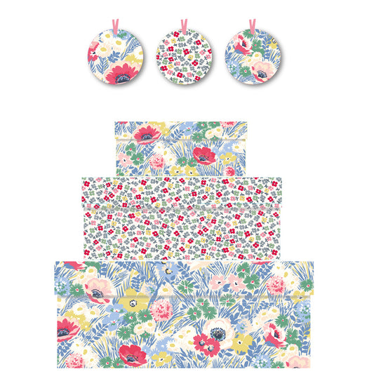 Cath Kidston Winfield Flowers Nest of 3 Boxes Nest of 3 Boxes Size: small 165 x 50 x 110mm Medium: 230 x 90 x 165mm Large: 310 x 130 x 225mm