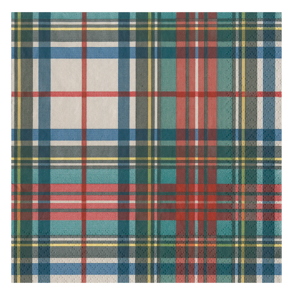 Dress Stewart Tartan Caspari Paper Table Napkins 33 cm square 3 ply lunch napkins