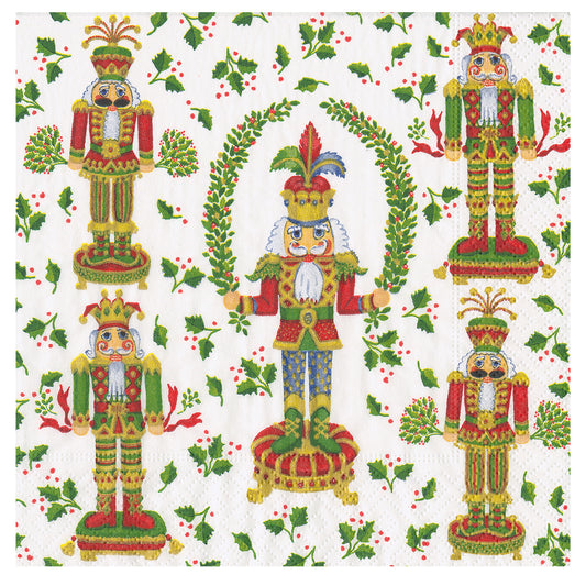 Nutcracker Christmas Caspari Paper Table Napkins 40 cm square 3 ply dinner napkins